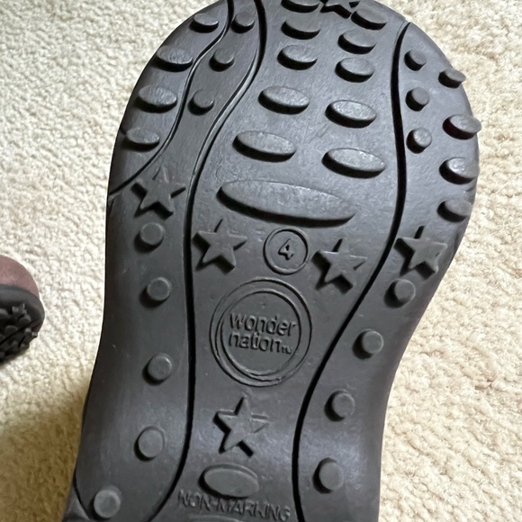 Wonder Nation Pink and Brown Butterfly Kids Boots - Picture 6 of 7